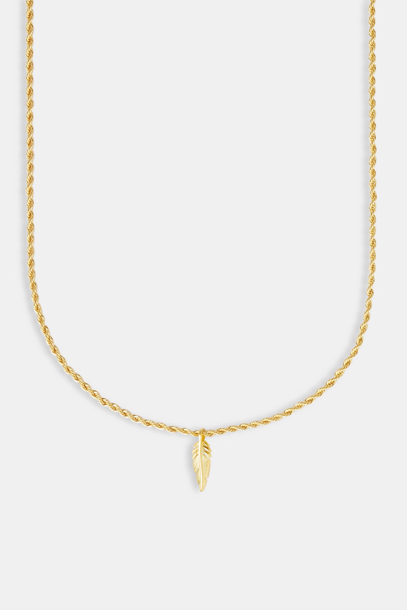 Halskette aus mikropoliertem Federseil – 15 mm – Gold